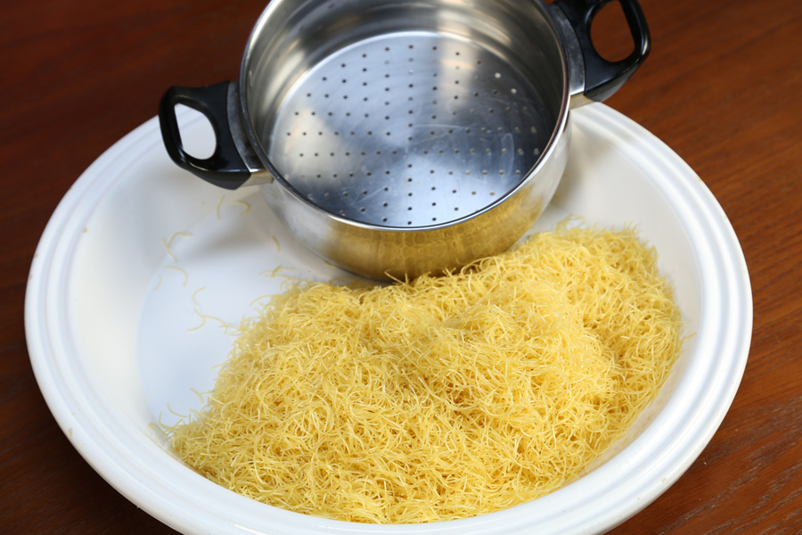 Recette Cuisson du vermicelle « cheveux d'ange » à la vapeur