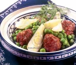 Boulettes de viande aux petits pois et fenouil