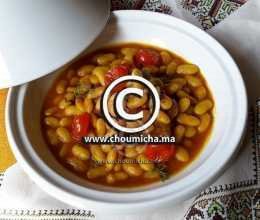 Tajine de veau aux haricots blancs frais (Loubia Grini)