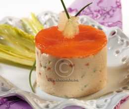 Mousse de saumon aux herbes, fenouil glacé